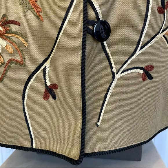 Unique Artisan hand made Embroidered Jacket Tan - Picture 6 of 9